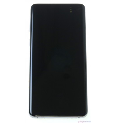 Samsung Galaxy S10 G973F LCD + dotyková deska + přední kryt bílý - originál