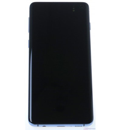 Samsung Galaxy S10 G973F LCD + dotyková deska + přední kryt modrý - originál