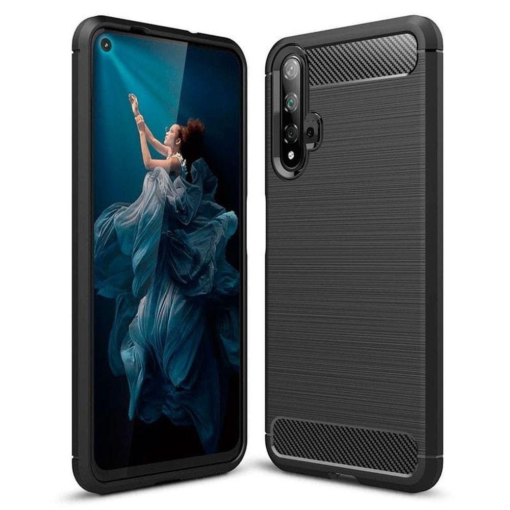 Pouzdro CARBON pro HUAWEI HONOR 20 / Nova 5T černé