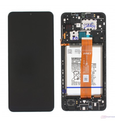 Samsung Galaxy A12 (SM-A125F) LCD + dotyková deska + přední kryt black - originál