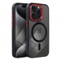 Pouzdro Color Edge Mag Cover kompatibilní s MagSafe pro IPHONE 15 PRO černočervené