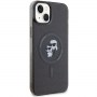 Originální čelní kryt KARL LAGERFELD KLHMP15SHGKCNOK pro iPhone 15 (Glitter + MAG / černá)
