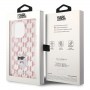 Originální čelní kryt KARL LAGERFELD KLHCP15XHNCMKLP pro iPhone 15 PRO MAX (monogram / růžový)